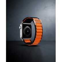 Apple Watch Ultra 49mm Mountain Kordon Saat Değildir - Siyah-turuncu Diğer