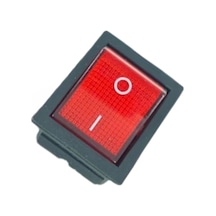 Ic-104 Geniş Işıklı Anahtar On Off Switch 4p Kırmızı