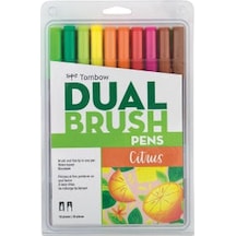 Tombow Ab-T Dual Brush Pen G.Kalemi Seti 10 Renk 56196 Citrus