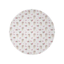 Geyik Desenli 47 İnç Yuvarlak Polar Battaniye, Yumuşak, Hafif, Yetişkin & Çocuk-a11 Deer Floral Rose