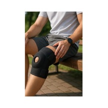 Quanzhou Menisküs İçin Medikal Dizlik Patella Ligament Destekli Termojelli Dizlik 1 Adet / Siyah