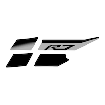 Yamaha Yzf-r7 Yan Sağ Grenaj Sticker Seti  Tasarım Etiket Modeli Siyah Renk