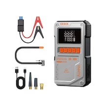 Auhma A8822 Jump Starter / Akü Takviye Cihazı 4'ü 1 Arada Powerbank, Hava Kompresörü,10.000mah 150psı Gri