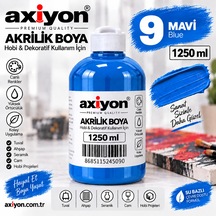 Axiyon Art Akrilik Boya 1250 Ml Mavi Su Bazlı Hobi Ve Dekoratif Boya Genel