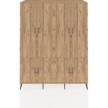 Kronos Gardrop 10 Raflı 8 Kapaklı 176x59x221 Çam-çam Çam