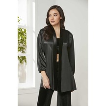 Pierre Cardin 2050 Dantelli Kadife Saten 3'lü Croplu Pijama Takımı 001