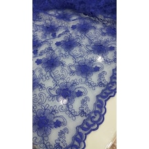 Dantel Güpür Cordone Abiyelik Elbiselik Bluzluk Mavi (366982424)