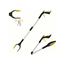 Chuangyinshop 1 Adet Ergonomik Metal Katlanır Kıskaç Pens 32 İnç Sarı Hafif Geniş Çeneli