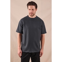Tonny Black Rahat Kalıp Oversize Kesim T-shirt Erkek Füme T-shirt Tbtshrt020