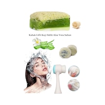 3lü Yaşlanma Karşıtı Bakım Peeling Keçi Sütlü Sabun Aloevera Leke Akne Ruşur Taşı Slikon Yüz Fırçası