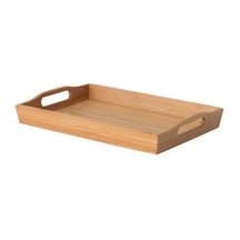 Kulplu Bambu Kare Tepsi 35x23 Cm Meridyendukkan Sunum-servis Tepsisi