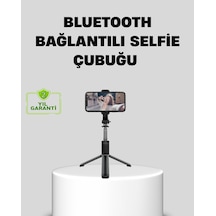 Bluetooth Selfie Çubuğu - 360 Dönebilen Başlık Kablosuz Bağlantı