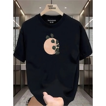 Startmore Unisex Bahar Mevsimi T-shirt Siyah