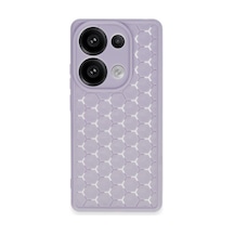 Xiaomi Redmi Note 13 Pro 4g Kılıf Petek Silikon Kapak - Lila -