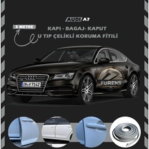 Audi A7 Oto Araç Kapı Koruma Fitili 5 Metre Parlak Gri Renk