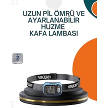 Mey İthalat Type C Şarjlı Led Kafa Lambası Güç Göstergeli 53 Modlu Çok Renkli