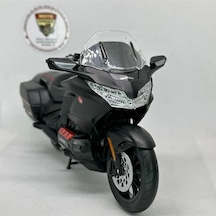 Honda Goldwing Dct Siyah 1:12 Diecast Motosiklet Model Lisanslı Metal Maket Oyuncak & Biblo