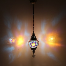 Dekoratif MOZAİK AVİZE TEKLİ TAVAN LAMBASI YATAK ODASI