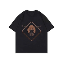 Tarzsokak Beyaz Anime My Deer Friend Shikanoko Noko Nokotan Harajuku Unisex Ü Siyah
