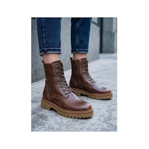 37brandshoes Timsah Derisi Bilekte Bot Kahverengi Kahverengi