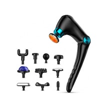 10 Başlıklı Katlanabilir Isıtmalı Masaj Aleti, Soğuk Jel Başlıklı 30w Şarjlı 9 Hız Ayarlı 45 C Isıtmalı 90 -135 -180 Açılı Boyun Sırt Bel Omuz Bacak İçin Taşınabilir Derin Doku Masaj Cihazı Seti