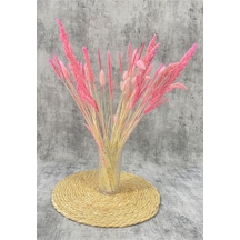 Pembe Renkli Karışık Kuru Çiçek Buketi Goya