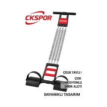 El Ayak Göğüs Yayı 5 Çelik Yaylı Çok Fonksiyonlu Fitness Ve Evde Spor Egzersiz Aleti