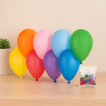 Klasik Renkli Lateks Balon 100'lü Çok Renkli