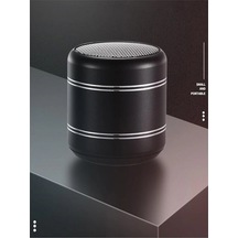 Mini Alüminyum Tws Kablosuz Bluetooth Hoparlör Yuvarlak Metal Tasarım, Yüksek Bas Ve Taşınabilir Ö