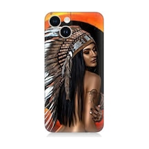 Apple Uyumlu iPhone 13 Kızıldereli Kız Desenli Silikon Kılıf