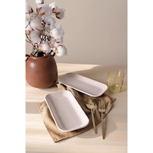 Krem Pergamon Kayık Tabak 26 Cm 2 Adet 030 Çok Renkli