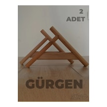 Raf Ayağı, Gürgen Ahşap 2 Adet Natural