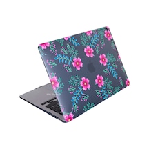 Macbook Pro Kılıf 13 İnç M1-m2, Flower01nl Type-c'li Model A2338 A2289 A2251 A1706-08 A1989 A2159 İle Uyumlu Pembe Mavi