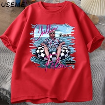 Flood Of Style Chillin Gibi Bir Suçlu T Shirt Erkek Kadın Komik Trump T-shirt Yaz Tee Unisex O Boyun Pa Kırmızı