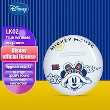 Lemestar Disney Lk02 Bt5.1 Hıfı Spor Kulaklıkları - Mickey Tasarım, Type-c Şarj Kutusu Ve Mikrofonlu İç Kulak Tws Kulaklıklar Beyaz