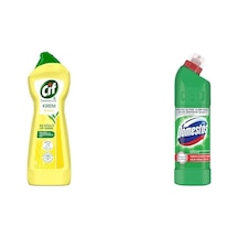 Cif Krem Yüzey Temizleyici Limon Kokulu Yağ Ve Kireç Sökücü Leke Çıkarıcı 750 Ml 1 Domestos Yoğun Kıvamlı Çamaşır Suyu Maksimum Hijyen Dağ Esintisi, 750 Ml 5 1000'li Set