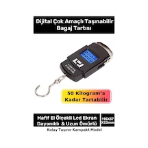Özel Lcd Ekran Seyahat Bavul Ağırlık Tartı Dijital Çok Amaçlı Taşınabilir El Ölçekli Bagaj Tartısı Çok Renkli