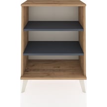 Arges Komodin 2 Raflı 2 Kapaklı 60x30x80 Çam-antrasit Atlas Çam