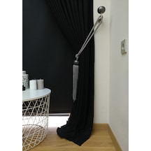 Taç Soft Siyah Fon Perde (481097295) Siyah