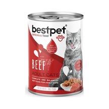 Tr Yetişkin Kediler İçin, Taze Sığır Parça Etli Ve Soslu Yaş Mama, 400 Gr X 12 Adet