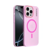 Apple iPhone 16 Pro Max Magsafe Uyumlu Mat Sert Klein Kılıf Pembe