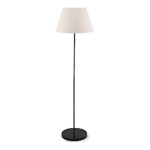 Boru Lambader Siyah Metal Ayak Krem Başlık Ml746