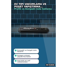 Vakumlama Ve Poşet Yapıştırma Makinesi - Ev Tipi Pratik Gıda Saklama Cihazı Bx-316020