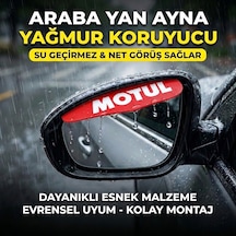 Motul Logolu Araba Ayna Yağmur Koruyucu Rüzgarlık - Tüm Araçlara Uyumlu Oto Araç Esnek Ayna Siperlik