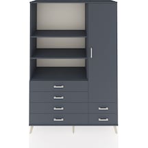 Hyperion Dolap 7 Raflı 6 Çekmeceli Tek Kapaklı 132x44x195 Antrasit-antrasit/antrasit Antrasıt/antrasıt Hyperion Dolap 7 Raflı 6 Çekmeceli Tek Kapaklı 132x44x195 Antrasit-antrasit/antrasit Antrasıt/antrasıt
