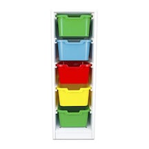 DOLAP PLASTİK 5 ÇEKMECELİ Çok Renkli