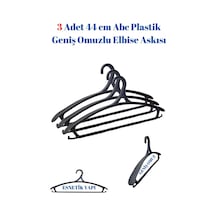 3 Adet Lüks Siyah Plastik Ceket Askısı Kıyafet Askısı Takım Elbise Askısı Etek Askısı Plastik Siyah Diğer