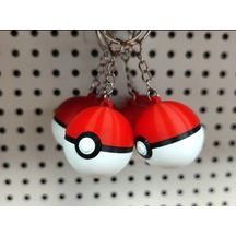 Pokemon Pokeball Anahtarlık - Özel Tasarım Dayanıklı Hediyelik Anahtarlık 2 Adet