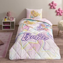 Taç Lisanslı Barbie Mermaid Tek Kişilik Pamuk Yorgan Seti 000000001000050028 Çok Renkli