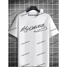 Tarzsokak Unisex Bay Çocuk T-shirt Atatürk Cumhrutiyet 23 Nisan 10 Kasım 29 Ekim Kod:24 Beyaz